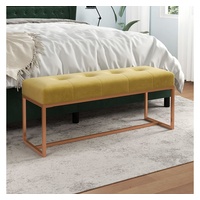 VidaXL Sitzbank Senfgelb 110x36x45 cm Samt