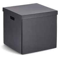 Zeller Aufbewahrungsbox, recycelter Karton schwarz