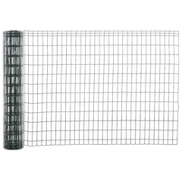 PawHut Hundezaun Maschendrahtzaun für Geflügel 10x1,22m Dunkelgrün, robustes Drahtgitter