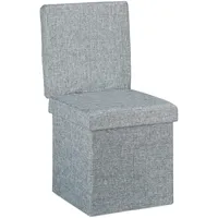 Relaxdays Sitzhocker mit Lehne HxBxT:73x38x38cm, stabiler Sitzcube mit Fußablage