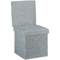 Relaxdays Sitzhocker Leinen 38 x 73 x 38 cm