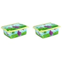 OKT 2 x Spielzeugkiste Spielzeugbox Box Fashion-Box Hippo 10