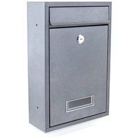 BITUXX Mini Briefkasten Wandbriefkasten erweiterbar Briefkastenanlage Anthrazit