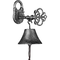 Relaxdays Gusseisen, Türglocke Schlüssel, silber - Schwarz