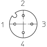 Lutronic 1141 Sensor-/Aktor-Steckverbinder, konfektioniert M12 Kupplung, gewinkelt 2.00 m