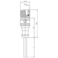 Lutronic 1064 Sensor-/Aktor-Steckverbinder, konfektioniert M12 Kupplung, gerade 10.00m Polzahl