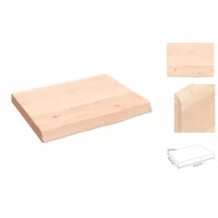 VidaXL Wandregal 40x30x(2-4) cm Massivholz Eiche Unbehandelt