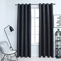 VidaXL Verdunkelungsvorhang Ösen 140 x 225 cm anthrazit 2