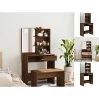 VidaXL Schminktisch mit Spiegel Braun Eiche 74,5x40x141 cm