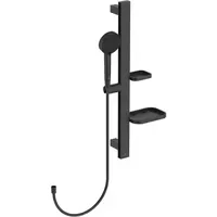 Ideal Standard Alu+ Brausegarnitur mit Stange und Ablage Schwarz