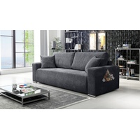 Küchen-Preisbombe Sofa Couch Schlafsofa Wohnlandschaft 3-Sitzer Lincoln Cord Grau,