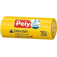 Pely Zugbandbeutel Klimaneutral Extra Stark 35 Liter 15 Stück
