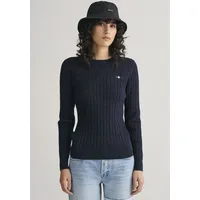 GANT Damen STRETCH COTTON CABLE C-Neck