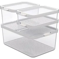 Rotho Kühlschrank Organizer 4-tlg. CAUMA weiß