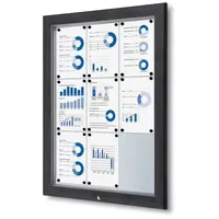 Showdown® Displays Schaukasten Premium grau 9x DIN A4 80,5