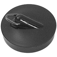 ASW Magnetstopfen Ø 45,5 mm, Stopfen Badewanne, Abflussstopfen, schwarz,