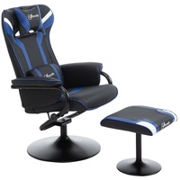 Vinsetto Relaxsessel mit Hocker, Fernsehsessel, Spiel-Stil, Gamingstuhl Liegefunktion, 130°