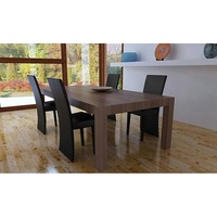 VidaXL Esszimmerstühle 4 Stk. Dunkelbraun Kunstleder