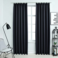 VidaXL Verdunkelungsvorhänge mit Haken 2 Stk. Anthrazit 140x175cm