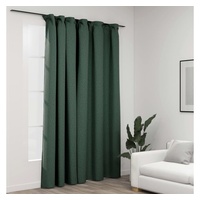 VidaXL Verdunkelungsvorhang mit Haken Leinenoptik Grün 290x245 cm