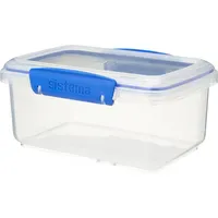 Sistema® Klip It Plus rechteckig blau 7,9 cm hoch