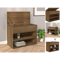 VidaXL Schuhbank Braun Eichen-Optik 60x30x45 cm Holzwerkstoff