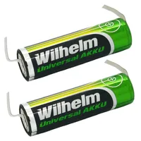 Wilhelm 2 x Wilhelm AKKU-LÖTFAHNE U-Form AA Universal