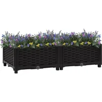 VidaXL Hochbeet 80 x 40 x 23 cm Schwarz