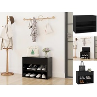 VidaXL Schuhbank Schwarz 60x30x45 cm Holzwerkstoff