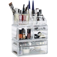 Relaxdays Make Up Organizer mit 21 Fächern, Kosmetik Tower