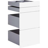 Hom'in Schubladenset Unit in Weiss Hochglanz