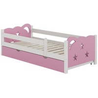 Livinity Kinderbett Einzelbett Juniorbett Jessica Weiß Pink 160x80 cm