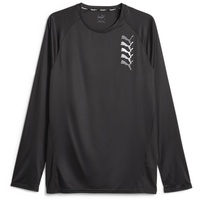 Puma Herren Fit Ls Logo Graphic Tee T-Shirt, Schwarz