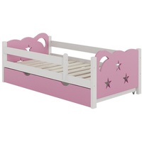 Livinity Kinderbett Einzelbett Juniorbett Jessica Weiß Pink 140x70 cm