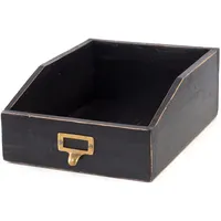 DESIGN DELIGHTS DOKUMENTENABLAGE schwarz Holz, 24x12x33 cm, Arbeitszimmer, Schreibtische