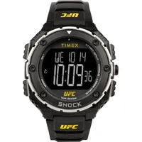 Timex UFC Strength Shock XL 50mm Herren-Armbanduhr aus schwarzem