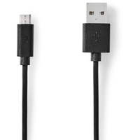 Nedis CCGL60500BK10 - USB 2.0 USB-A Stecker USB Micro-B