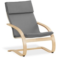 Homestyle4u Relaxsessel Grau 66 x 93 x 61 cm