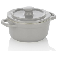 Kela Auflaufform Malin Keramik Hellgrau mit Deckel 9,5cm 14,0cmØ