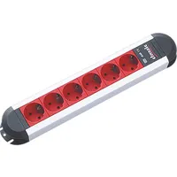 Bachmann Steckdosenleiste 6-fach 2 m Rot
