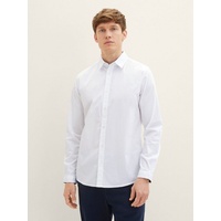 Tom Tailor 1037435 Stretch Poplin Langarmhemd White 3XL