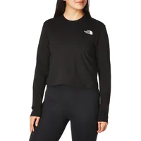 The North Face Womens LS Crop Tee tnf black