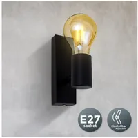 B.K.Licht LED Wandleuchte, schwarz