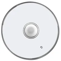 Kadax Glasdeckel mit Griff aus Stahl, Deckel für Topf
