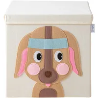 Lifeney Aufbewahrungsbox mit Deckel Hund I Spielzeugbox mit Tiermotiv
