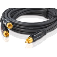 Oehlbach 23702 Cinch Audio Y-Kabel [2x Cinch-Stecker - 1x