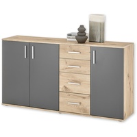 Stella Trading Kommode BC 1040 Sideboard in Grau, Viking