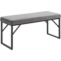 Homcom Sitzbank Samt Dunkelgrau 100 x 35 x 47