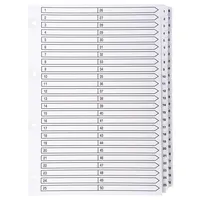 Exacompta 4x Register 50 Taben von 1 bis 50