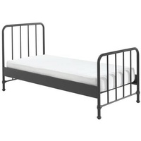 MID.YOU Kinder-/Juniorbett Bronxx ca. 90x200 cm Schwarz Matt